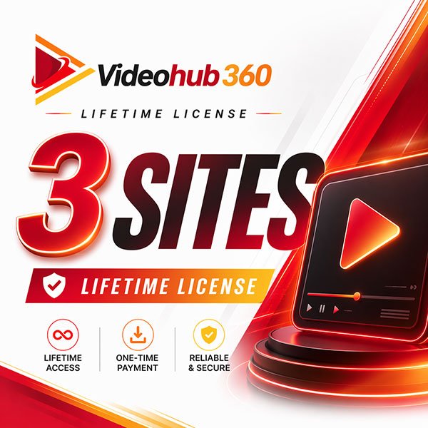 Videohub360 Lifetime — 3 Sites