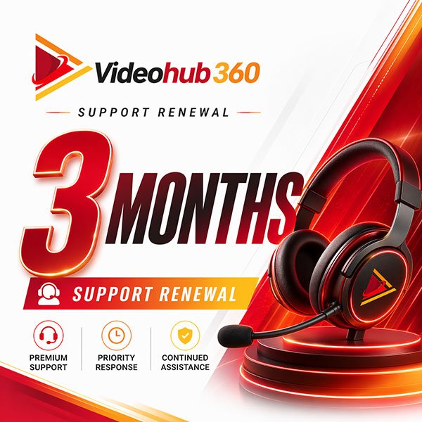 Videohub360 Support Renewal — 3 Months